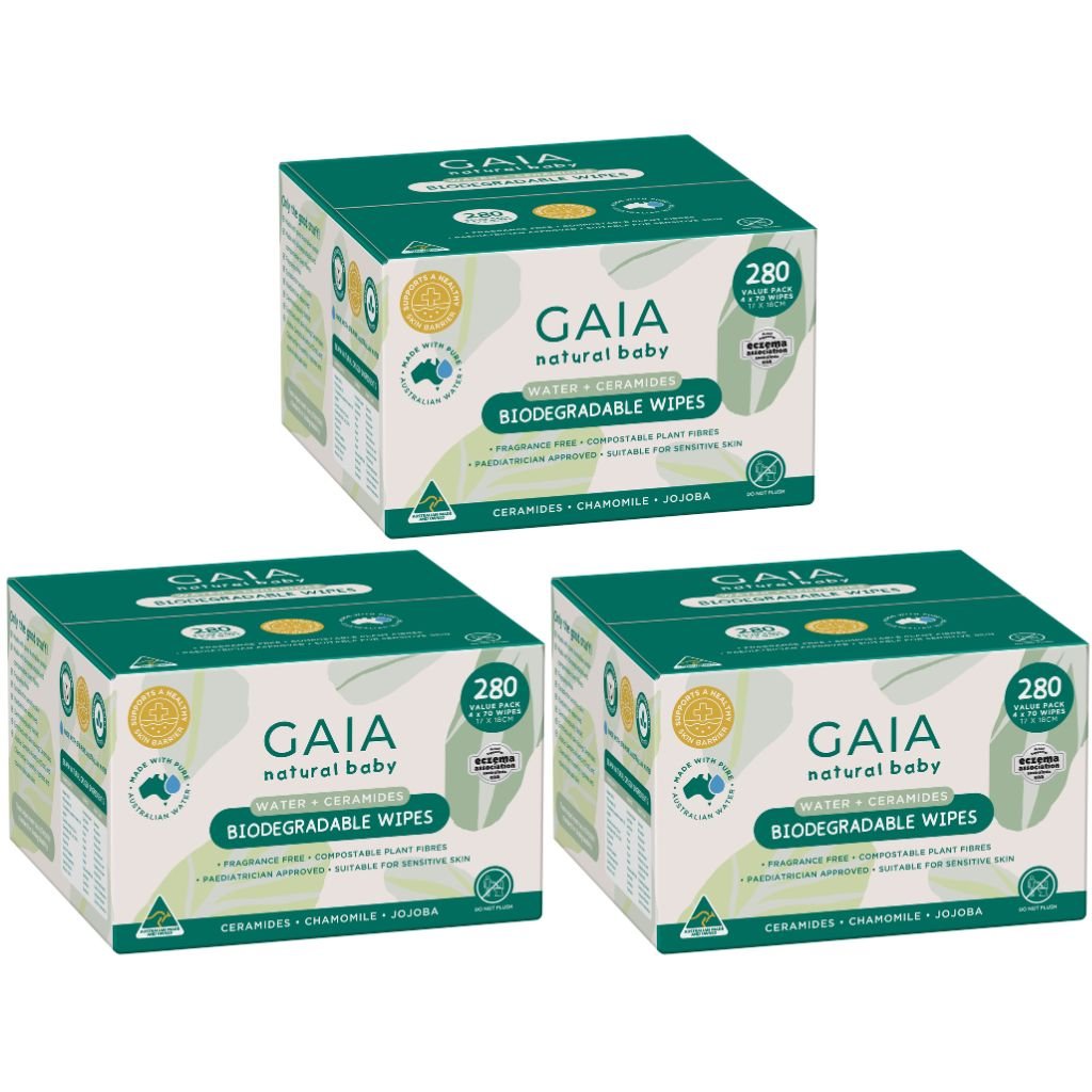 Gaia Natural Baby Wipes - Bulk 12x70 - The Nappy Shop