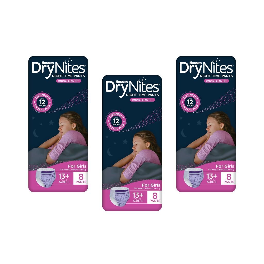 Huggies DryNites 13+ years for Girls - Bulk 3x8 - Coming Soon - The Nappy Shop