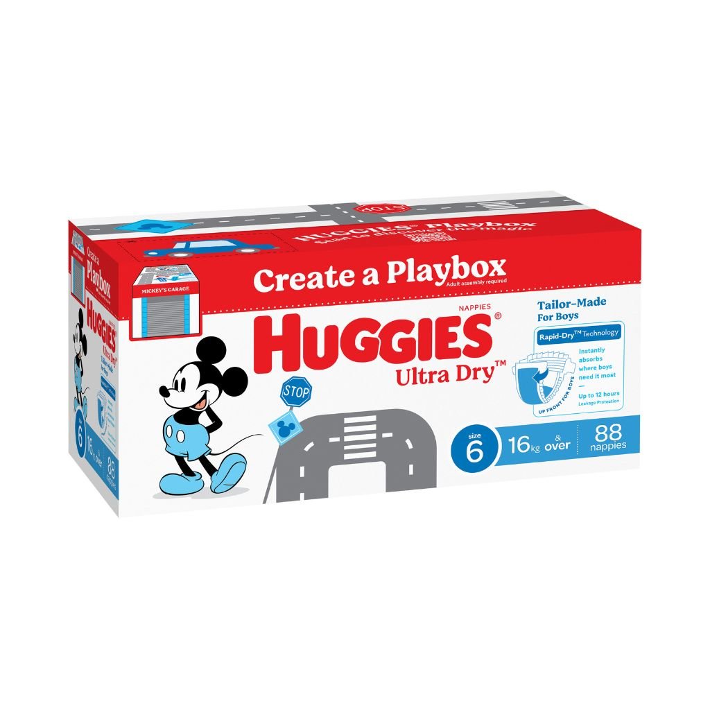 Huggies Ultra Dry Nappies Size 6 Junior Boy - 88 Pack - The Nappy Shop