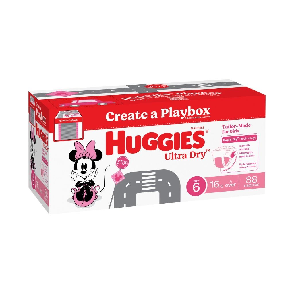 Huggies Ultra Dry Nappies Size 6 Junior Girl - 88 Pack - The Nappy Shop