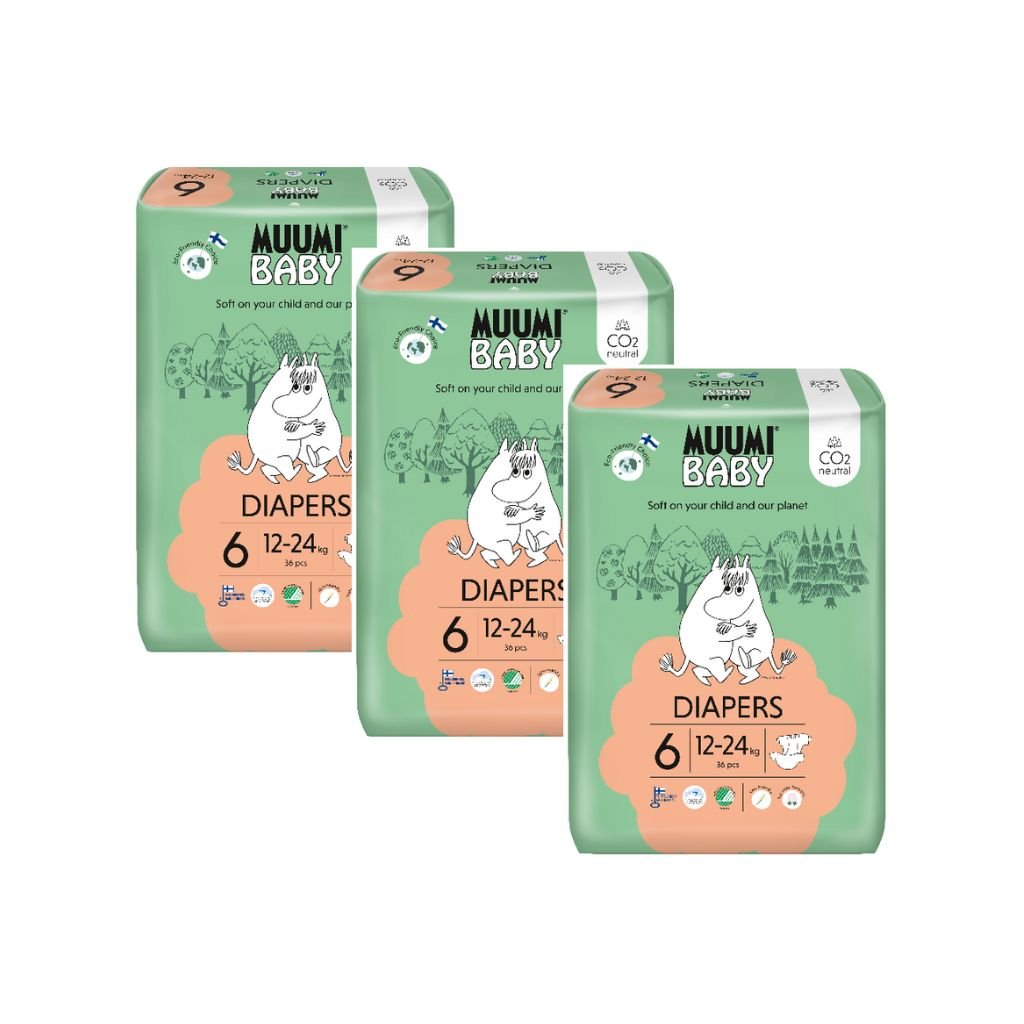 Muumi Eco Nappies Junior Size 6 - Bulk 3x36 - The Nappy Shop